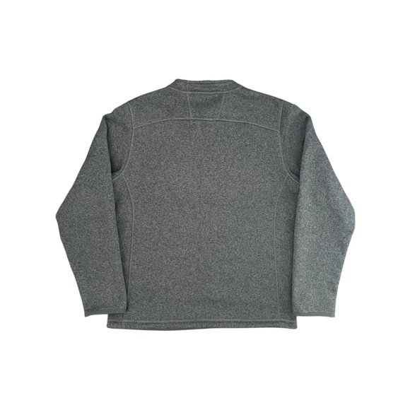 The North Face Mens Sz M Grey Fleece Crewneck Pullover Sweatshirt Logo Crew Neck - Picture 2 of 8